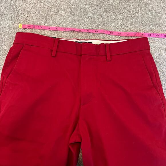 NWT Banana Republic Men's Rapid Movement Chino Aiden Slim Fit Pant Red‎ 32W 34L - Picture 7 of 10
